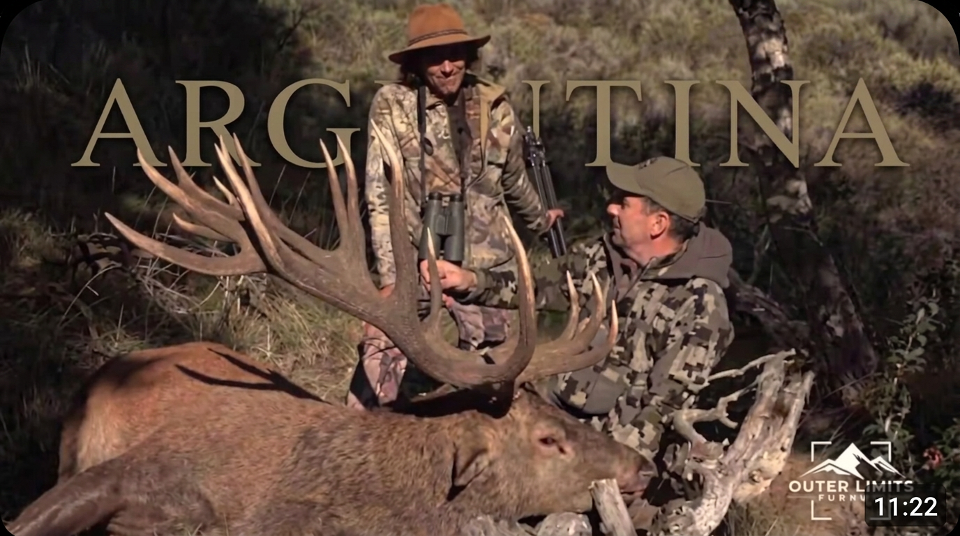 John King with a massive free-range Patagonian red stag — YouTube preview
